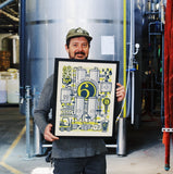 West Sixth 11 Year Anniversary Poster by Cricket Press