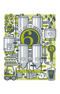 West Sixth 11 Year Anniversary Poster by Cricket Press