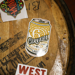 Cerveza Can Sticker